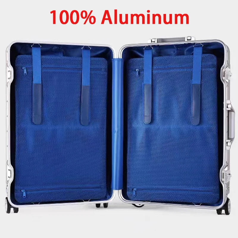 Suitcase 100% All Aluminum magnesium Suitcases/ Carry on Travel luggage.